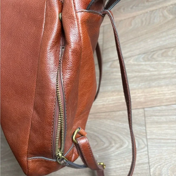 Fossil Brown Leather Backpack - Picture 7 of 7